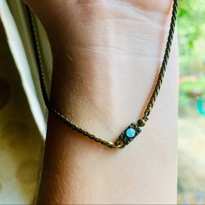 Anthropologie Bronze necklace with opal